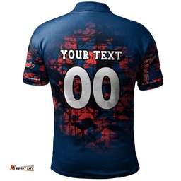 Sydney Roosters Polo Shirt Camouflage Vintage  - NRL