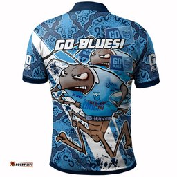 New South Wales Rugby League Team Polo Shirt - Custom NSW Blues Super Cockroaches With Aboriginal Culture STATE OF ORIGIN Polo Shirt