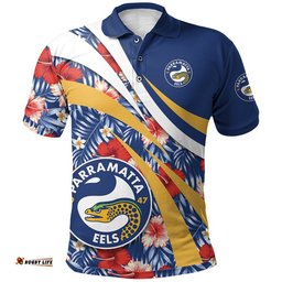 Parramatta Eels Polo Hibiscus Sport Style - NRL