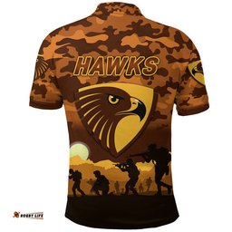Hawthorn Hawks ANZAC Polo Shirt Simple Style