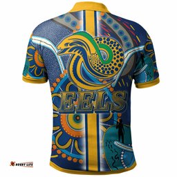 Eels Rugby Polo Shirt - Custom Eels Logo Aboriginal Indigenous Sport Style Polo Shirt