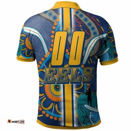 Eels Rugby Polo Shirt - Custom Eels Logo Aboriginal Indigenous Sport Style Polo Shirt