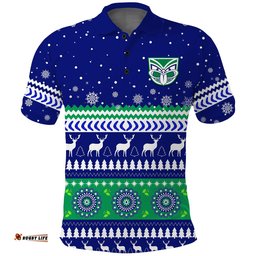 Custom Personalised Warriors Polo Shirt Merry Christmas New Zealand