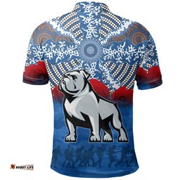 Bulldogs Polo Shirt Anzac Day Aboriginal