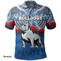 Bulldogs Polo Shirt Anzac Day Aboriginal