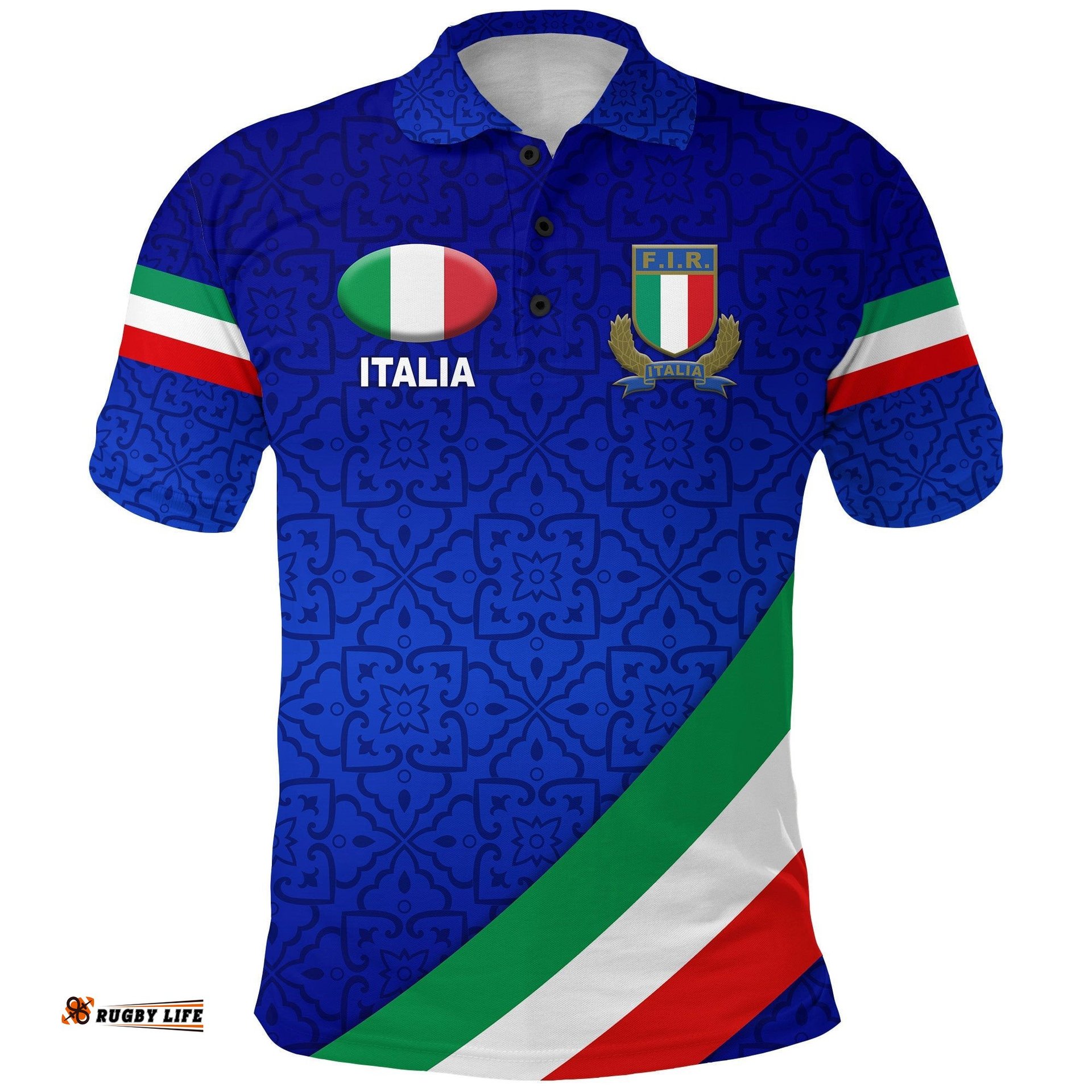 Italy Rugby Polo Shirt Italia Vibes Simple Style