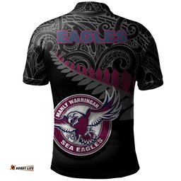 Manly Warringah Sea Eagles Polo Shirt Rugby Maori - NRL