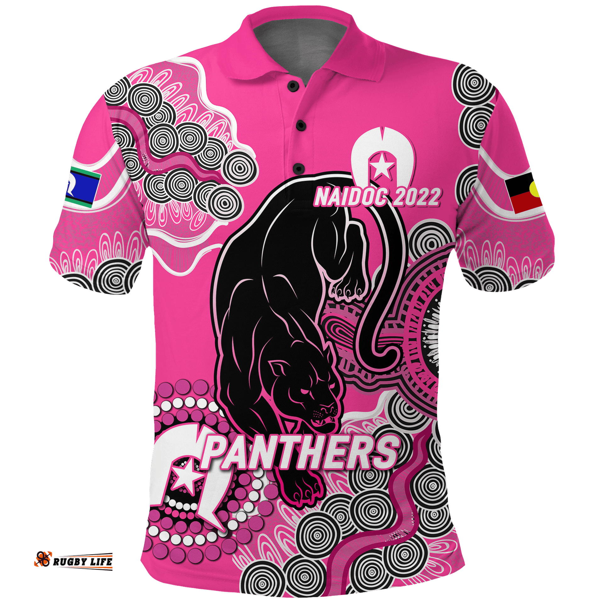Panthers Rugby NAIDOC 2022 Aboriginal Polo Shirt -