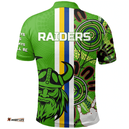 Naidoc Australia Rugby Canberra Polo Shirt Raiders Indigenous - NRL
