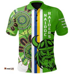 Naidoc Australia Rugby Canberra Polo Shirt Raiders Indigenous - NRL