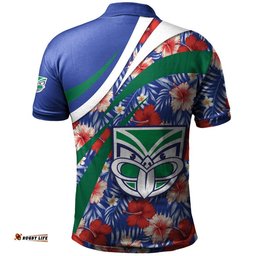 New Zealand Warriors Polo Hibiscus Sport Style - NRL