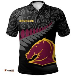 Brisbane Broncos Polo Shirt Rugby Maori - NRL