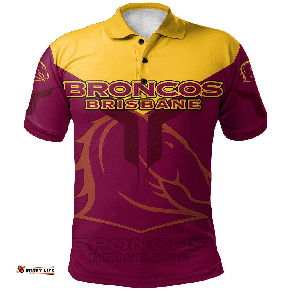 Brisbane Broncos Polo Shirt Drinking style - NRL