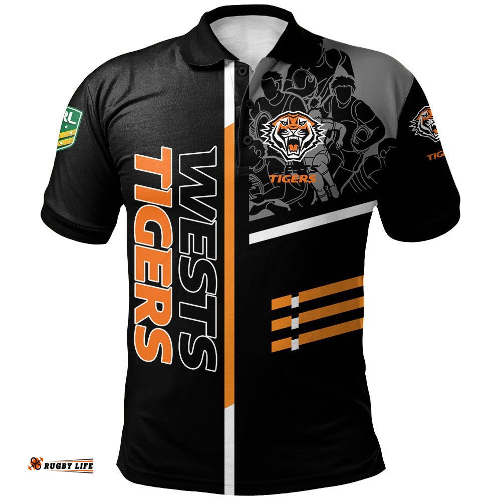 Wests Tigers Polo Shirt Personalized Rugby For Fan - NRL