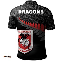 St. George Illawarra Dragons Polo Shirt Rugby Maori - NRL