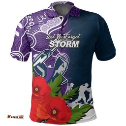 Custom PersonalisedStorm Anzac Day Aboriginal Mix Army Patterns Polo Shirt