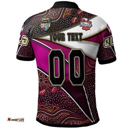 Queensland Rugby League Team Polo Shirt - Custom Queensland Maroons With Aboriginal Patterns STATE OF ORIGIN Polo Shirt