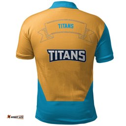 Gold Coast Titans Polo Shirt Flame Ball - NRL