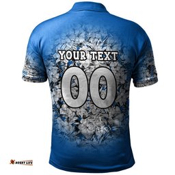 Canterbury-Bankstown Bulldogs Polo Shirt Personalized Polynesian Hibiscus Tropical Vintage - NRL