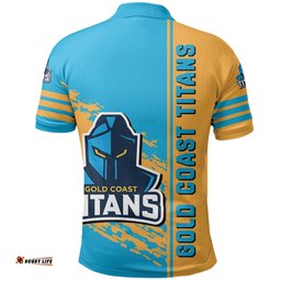 Gold Coast Titans Polo Shirt Quarter Style - NRL