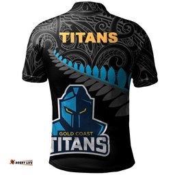 Gold Coast Titans Polo Shirt Rugby Maori - NRL