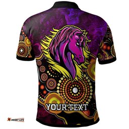 Broncos Rugby Polo Shirt - Custom Personalised Broncos with Aboriginal Dot Painting Player And Number Polo Shirt