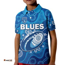 NSW Blues Polo Shirt New South Wales Aboriginal Art