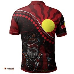 Aboriginal Polo Shirts - Indigenous People And Sun
