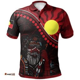 Aboriginal Polo Shirts - Indigenous People And Sun