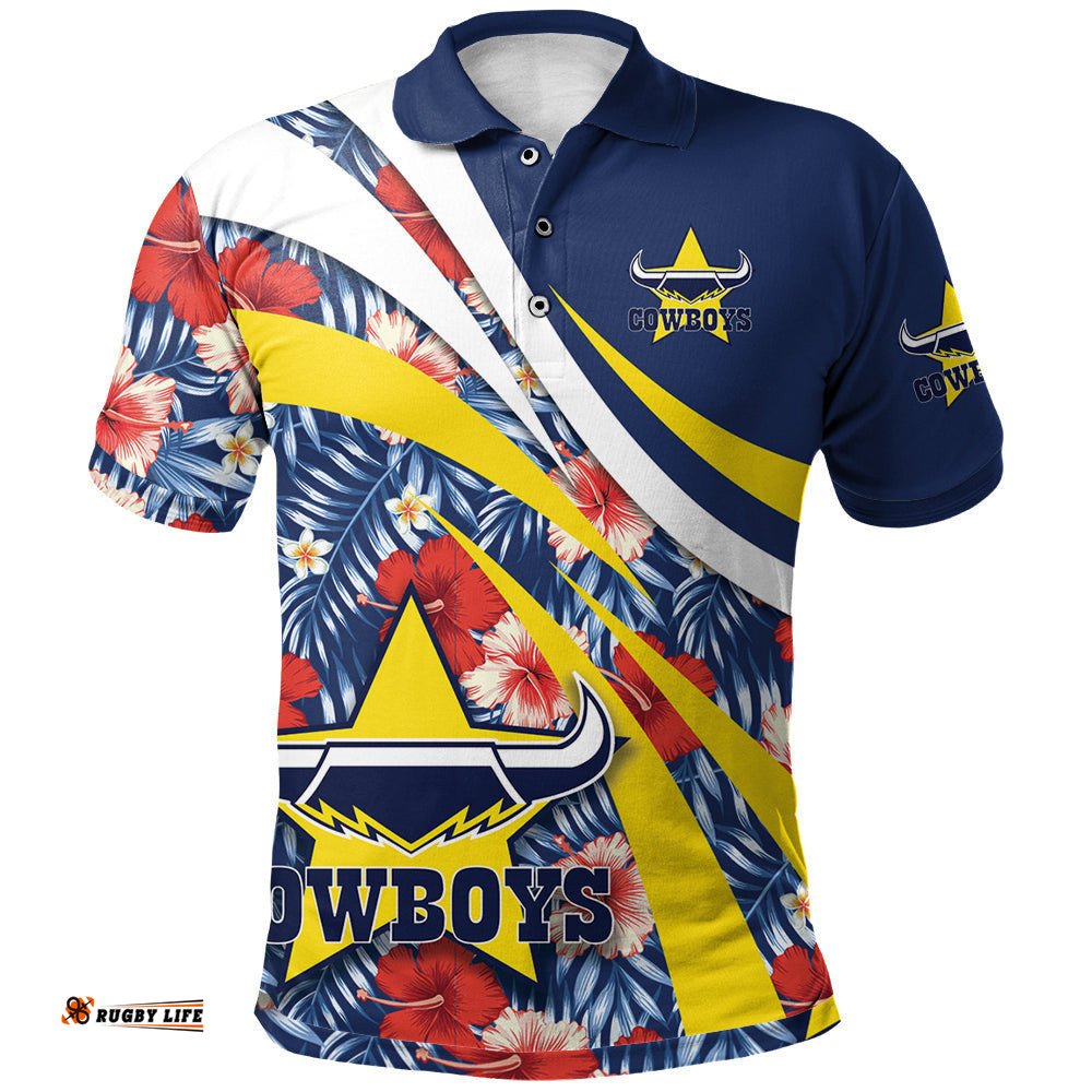 North Queensland Cowboys Polo Hibiscus Sport Style - NRL