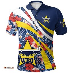 North Queensland Cowboys Polo Hibiscus Sport Style - NRL