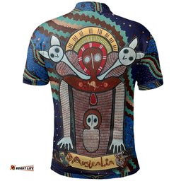Wandjina Polo Shirt - Australian Aboriginal Mythology - My Australia