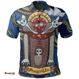 Wandjina Polo Shirt - Australian Aboriginal Mythology - My Australia