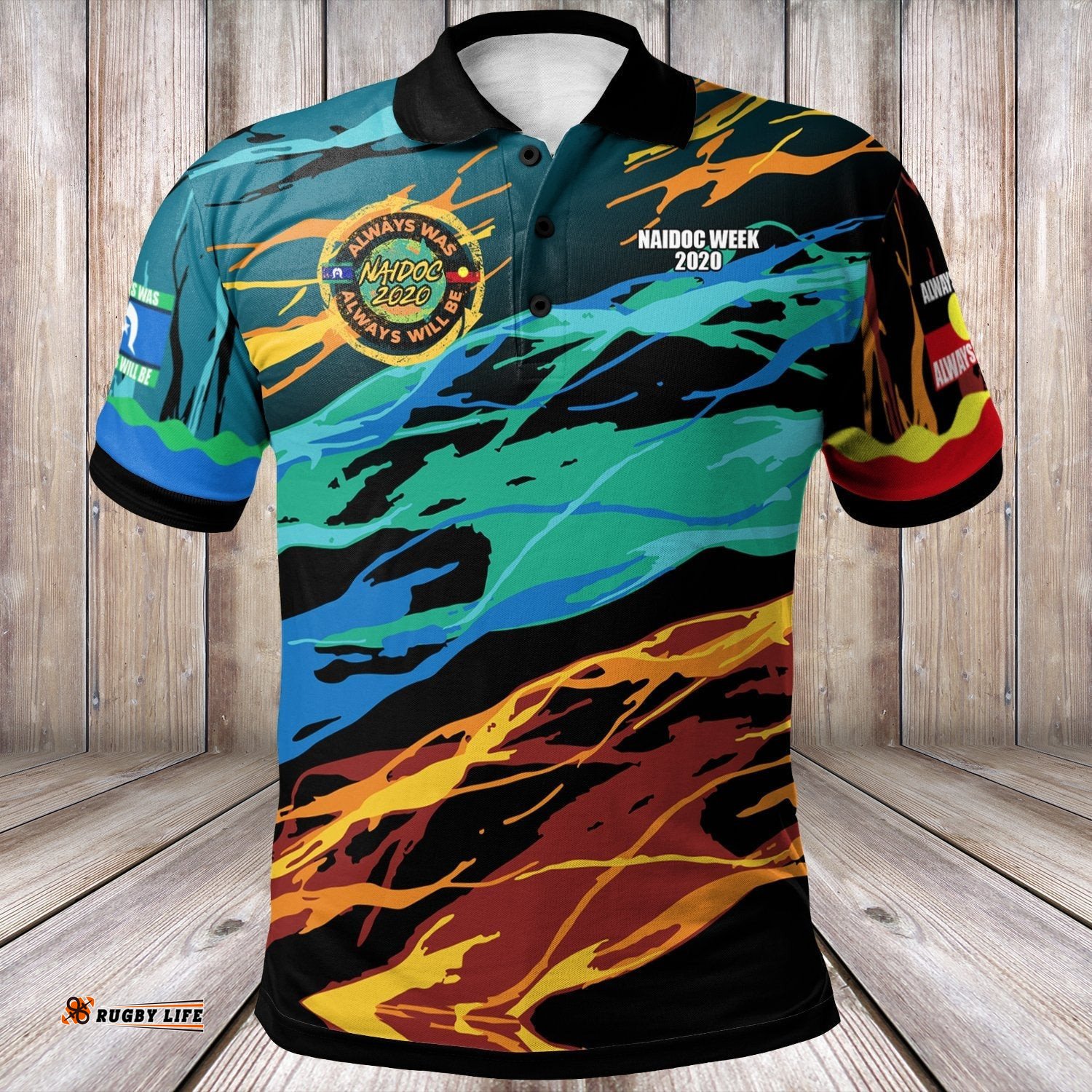 Custom Text Polo Shirts - Naidoc Always Was, Always Will Be