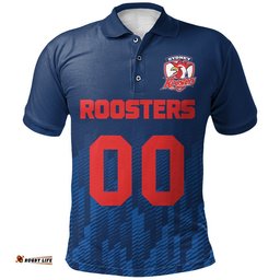 Sydney Roosters Polo Shirt Logo Sport Ombre - NRL