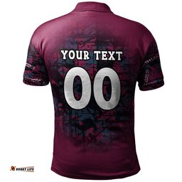 Manly Warringah Sea Eagles Polo Shirt Camouflage Vintage - NRL