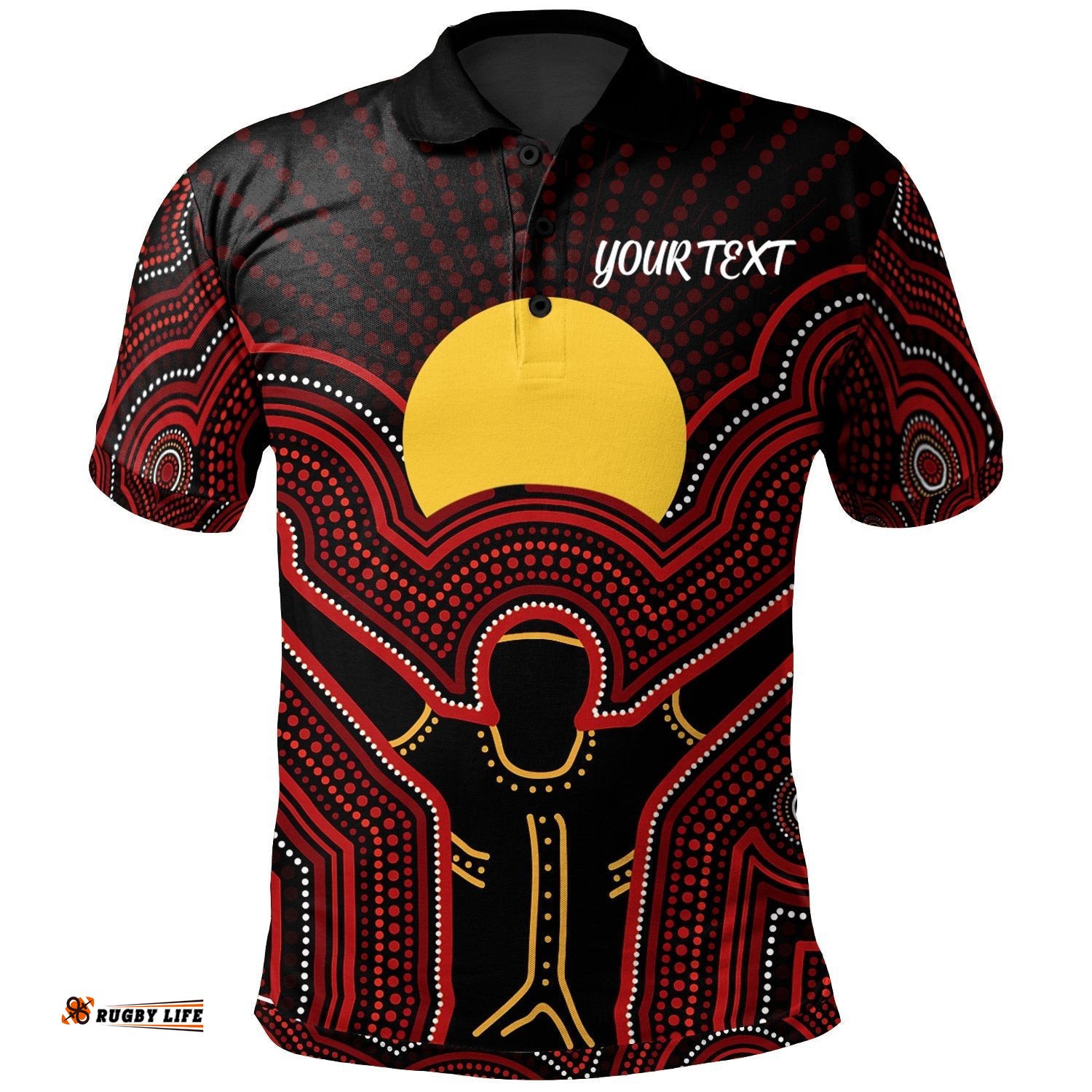 Aboriginal Personalised  Polo Shirt - The Sun Always Shines