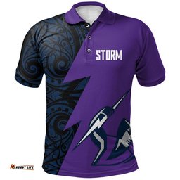 Melbourne Storm Polo Shirt Maori Original- NRL