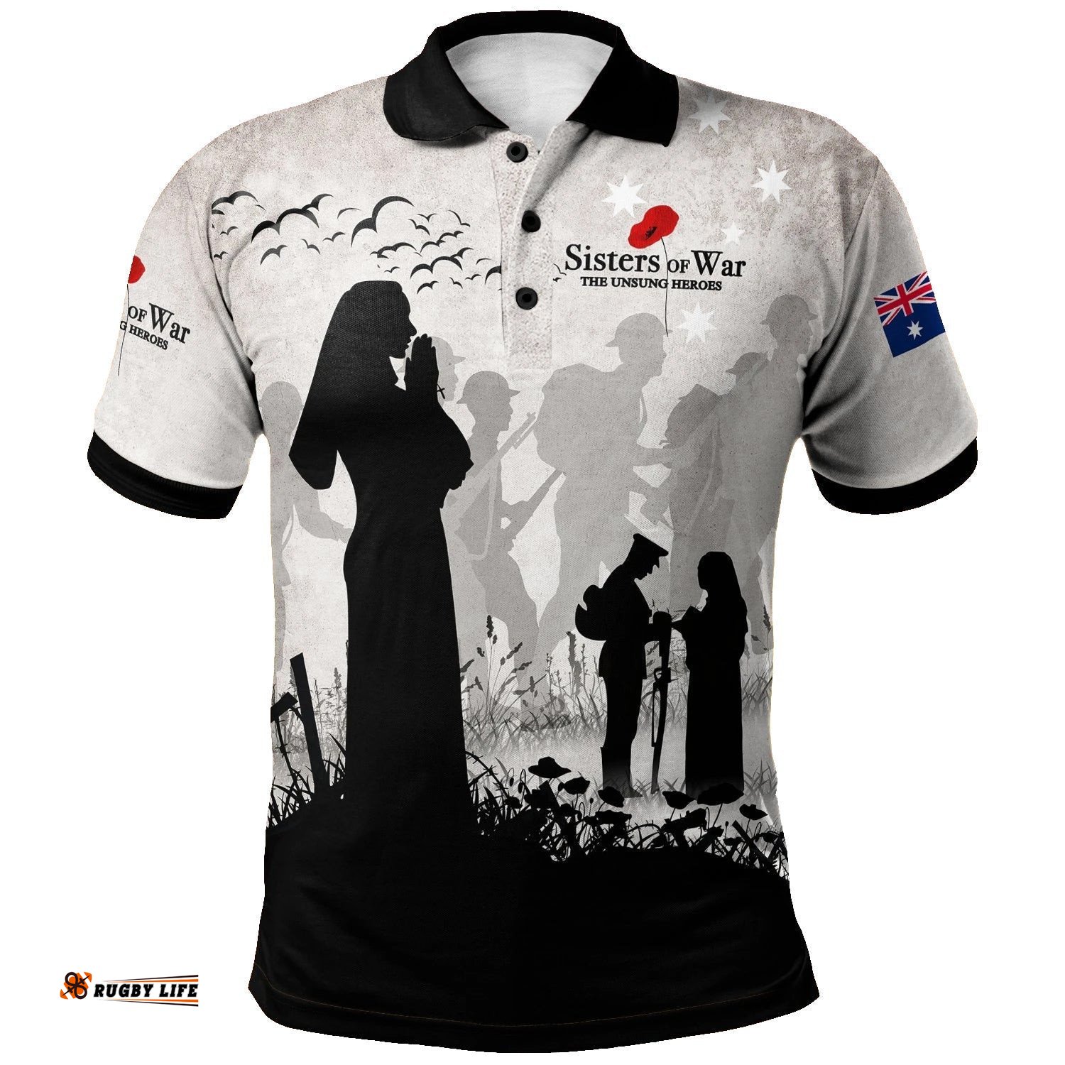 Anzac Day Polo Shirt - Sisters Of War