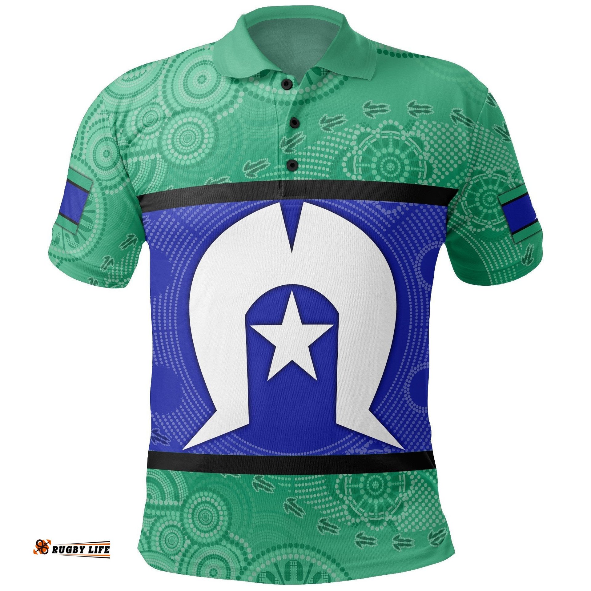 Polo Shirt, Torres Strait Islands Aboriginal Patterns