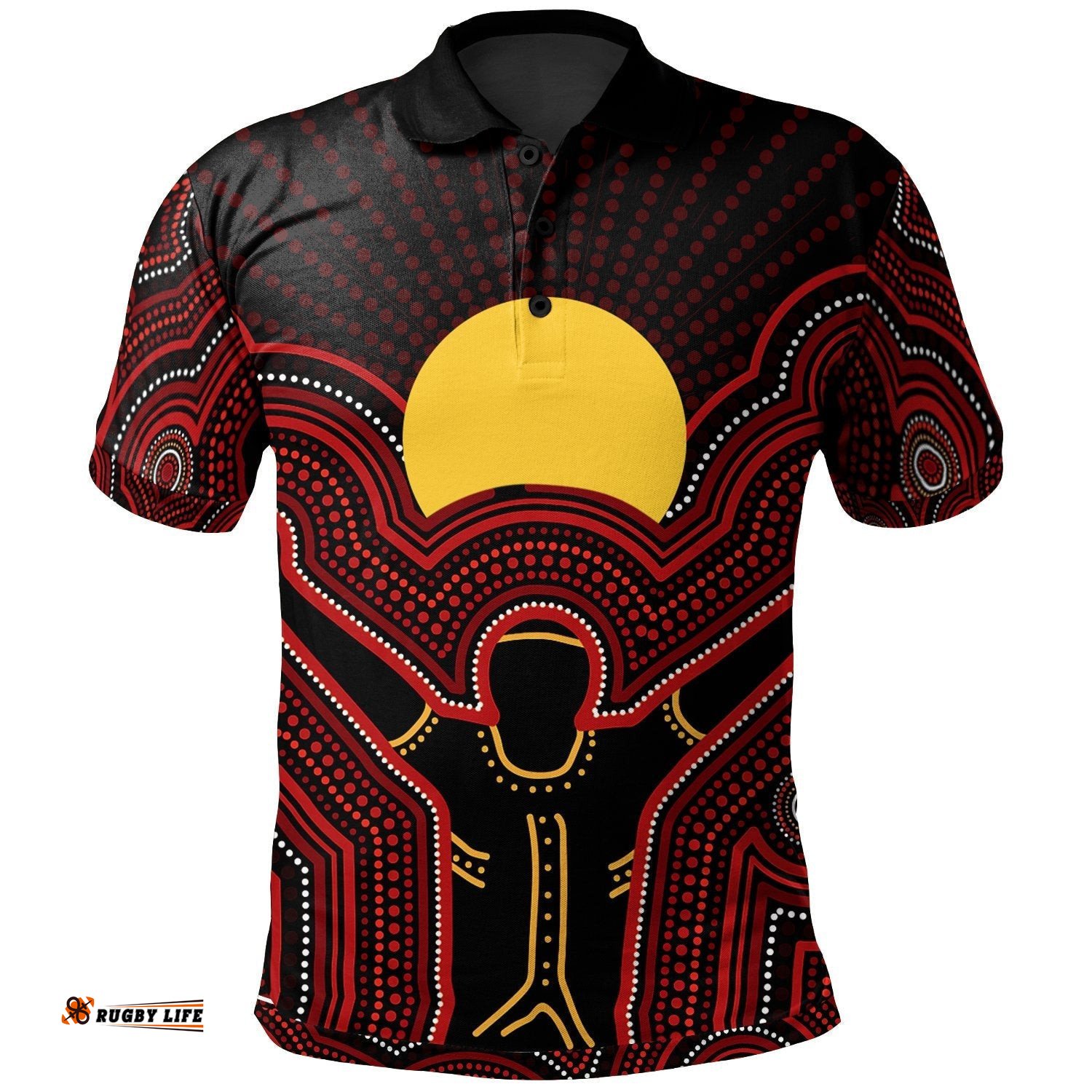 Aboriginal Polo Shirt - The Sun Always Shines