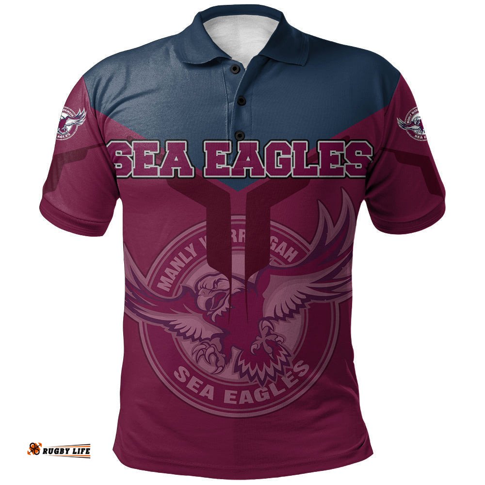 Manly Warringah Sea Eagles Polo Shirt Drinking style - NRL