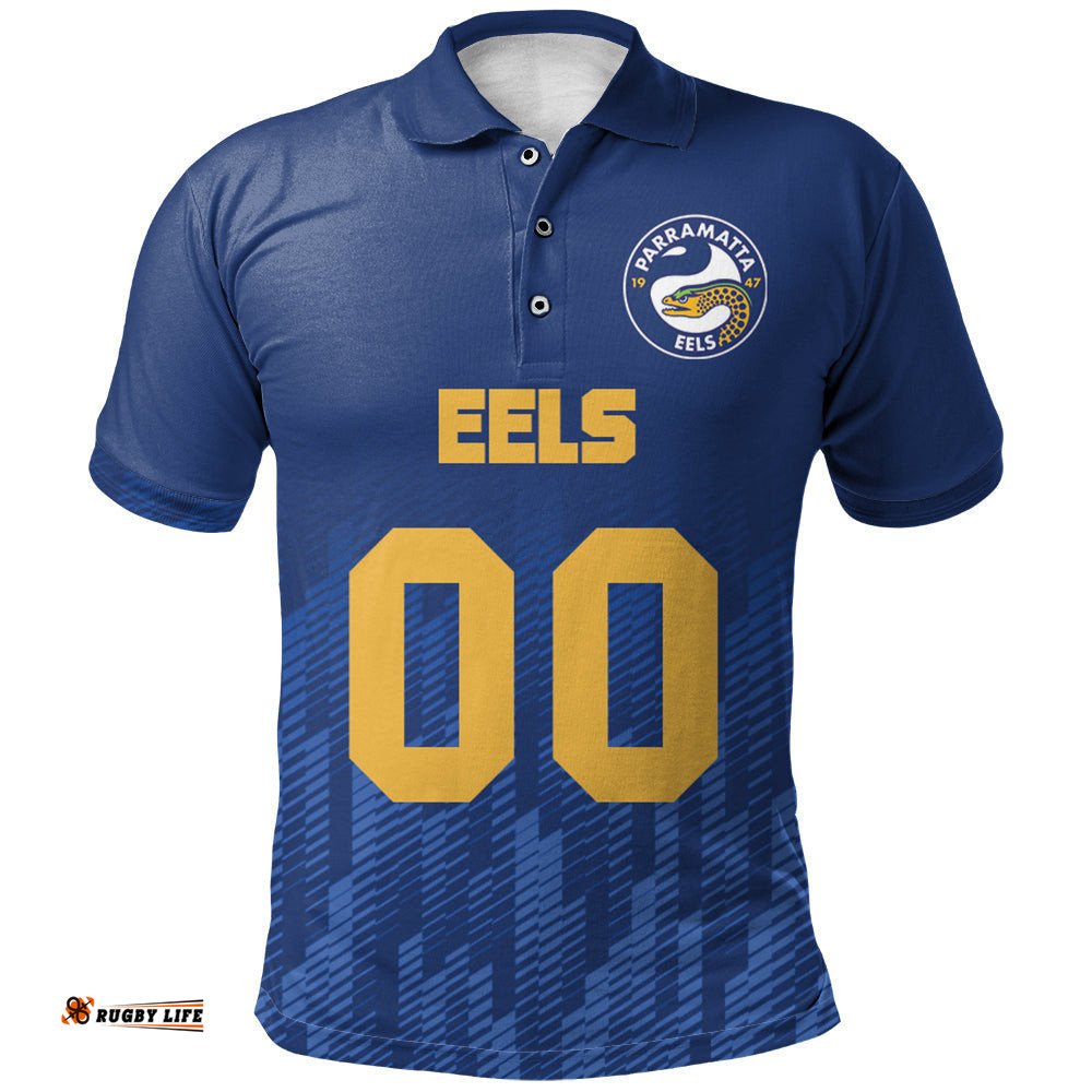 Parramatta Eels Polo Shirt Logo Sport Ombre - NRL