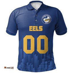 Parramatta Eels Polo Shirt Logo Sport Ombre - NRL