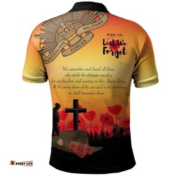 Anzac Day Polo Shirt - Lest We Forget