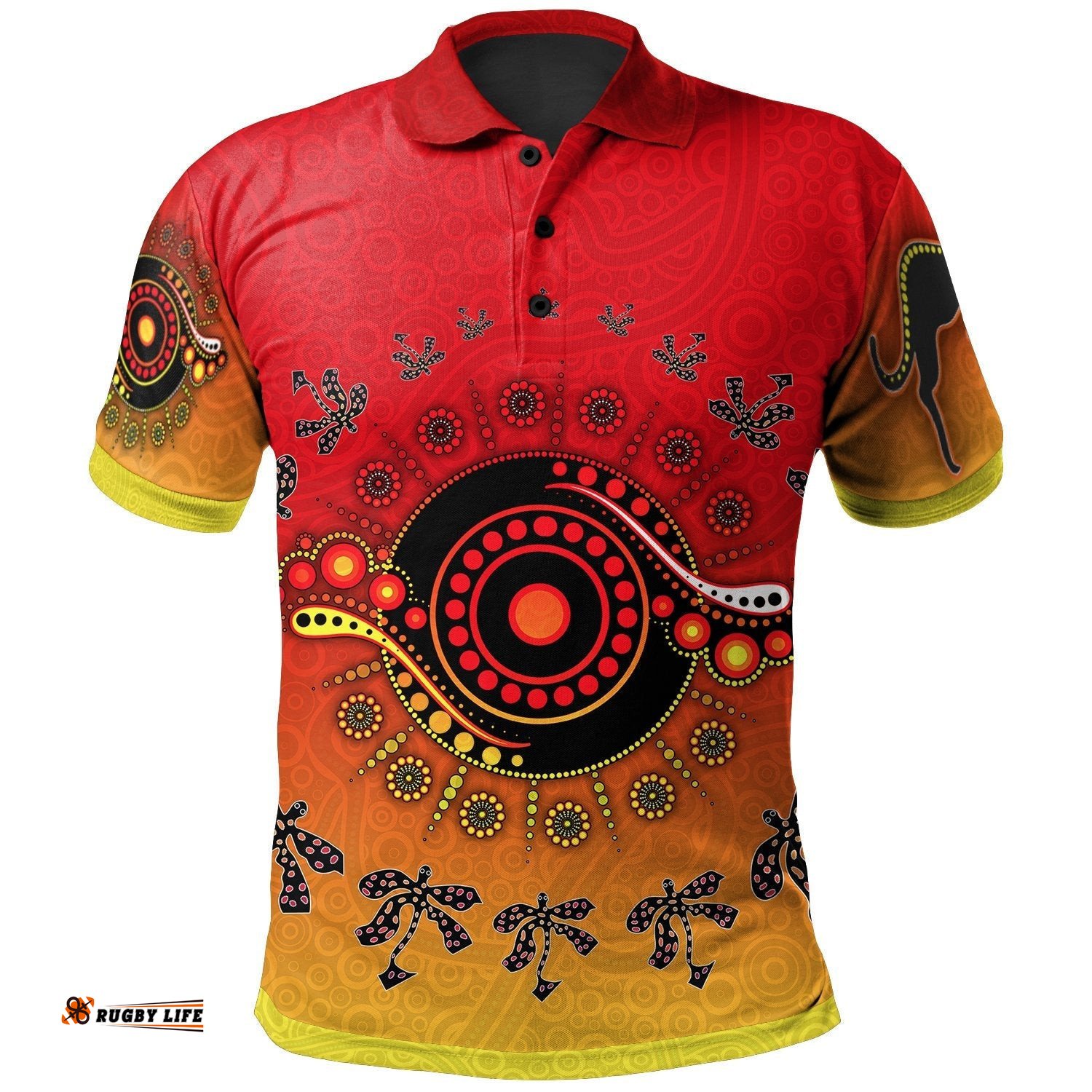 Aboriginal Polo - Circle Pattern