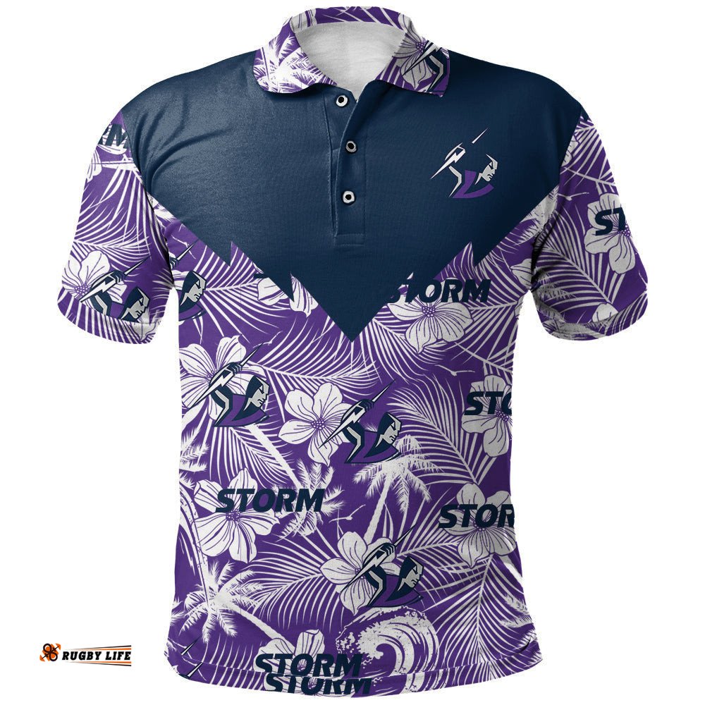 Melbourne Storm Polo Shirt Tropical Seamless - NRL