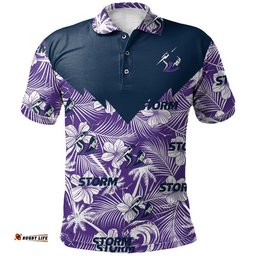 Melbourne Storm Polo Shirt Tropical Seamless - NRL