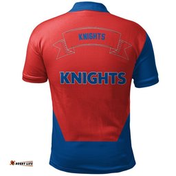Newcastle Knights Polo Shirt Flame Ball - NRL