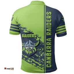 Canberra Raiders Polo Shirt Quarter Style - NRL